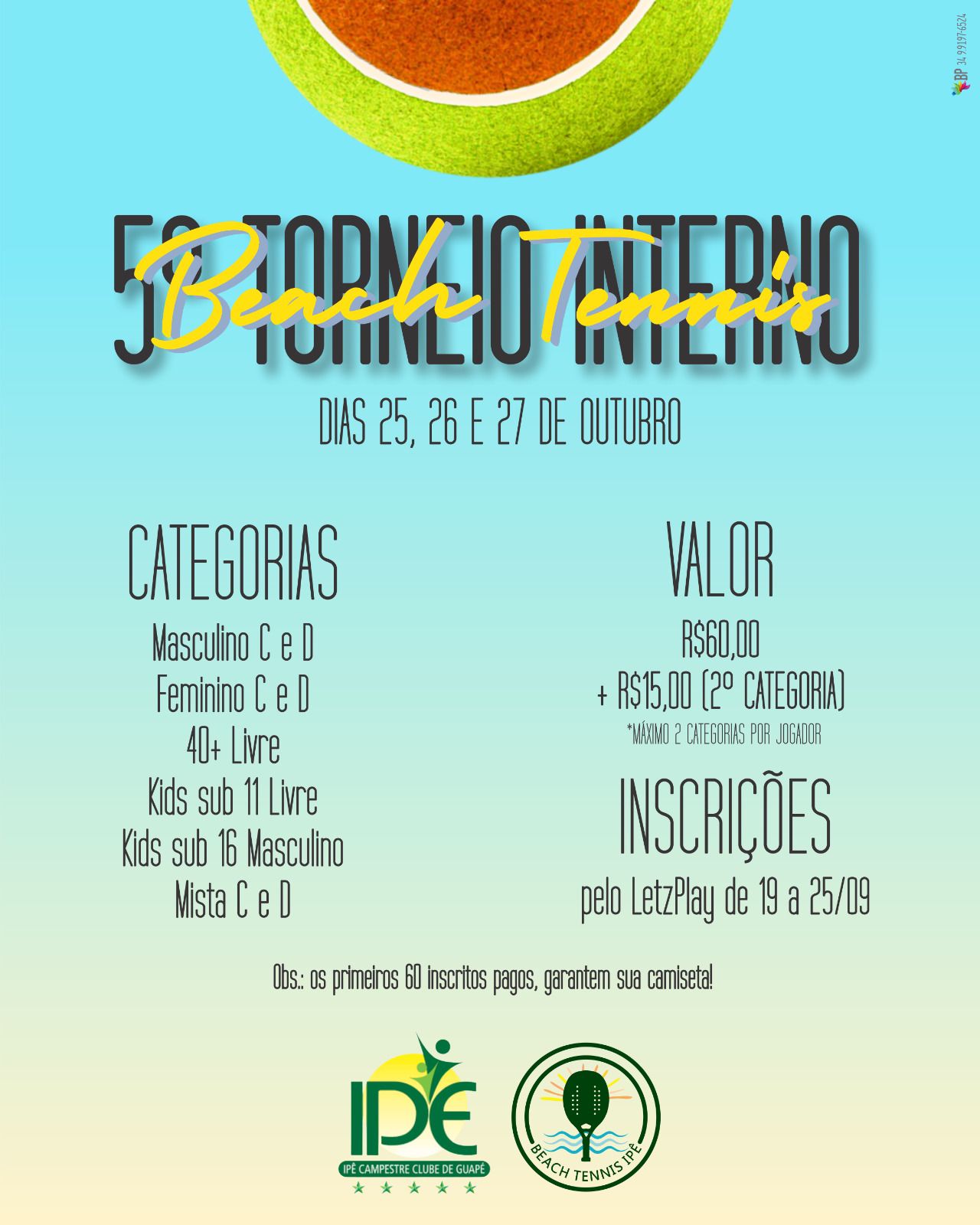 Toneio interno de Beach tennis