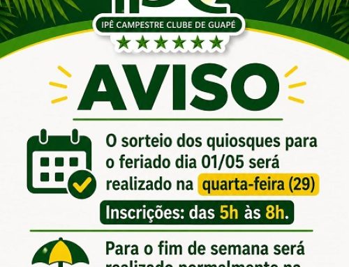 Aviso Importante – Sorteio dos Quioscões